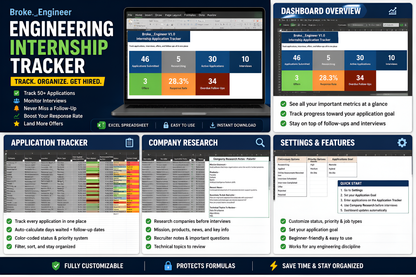 Engineering Internship Tracker V1.0